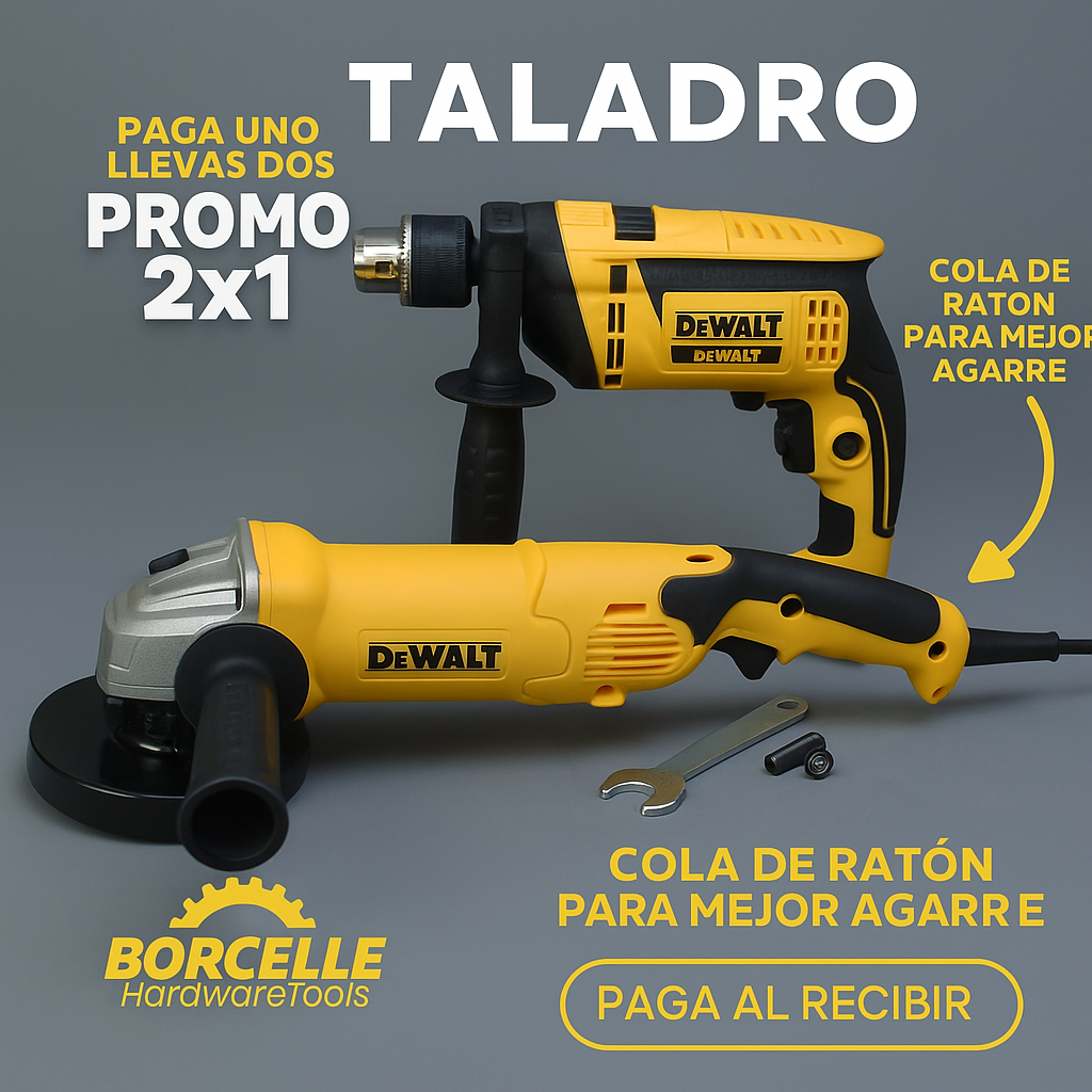 “Oferta Limitada 🚀 Taladro Percutor + Pulidora Cola de Ratón”