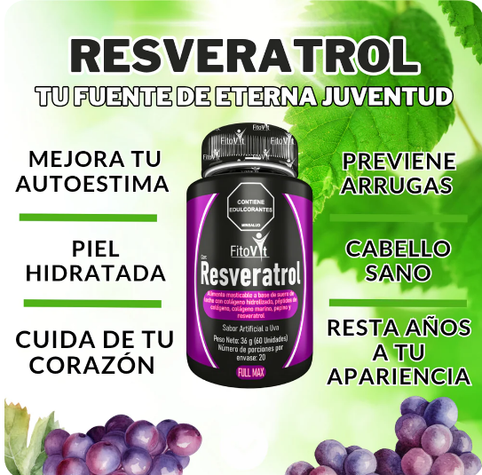 Resveratrol | Energía, Longevidad y Antienvejecimiento