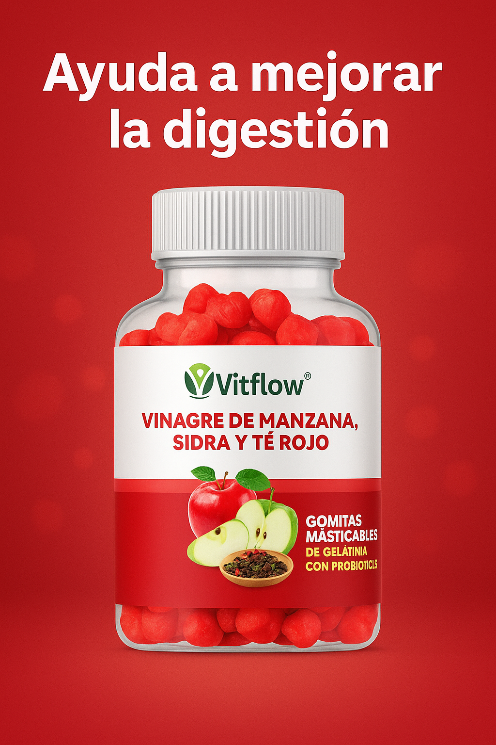 Gomitas Naturales de Vinagre de Manzana 🍏✨ 160 g
