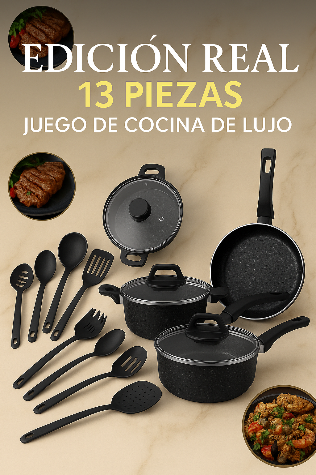 Edición Limitada 13 Piezas – Juego de Cocina Premium