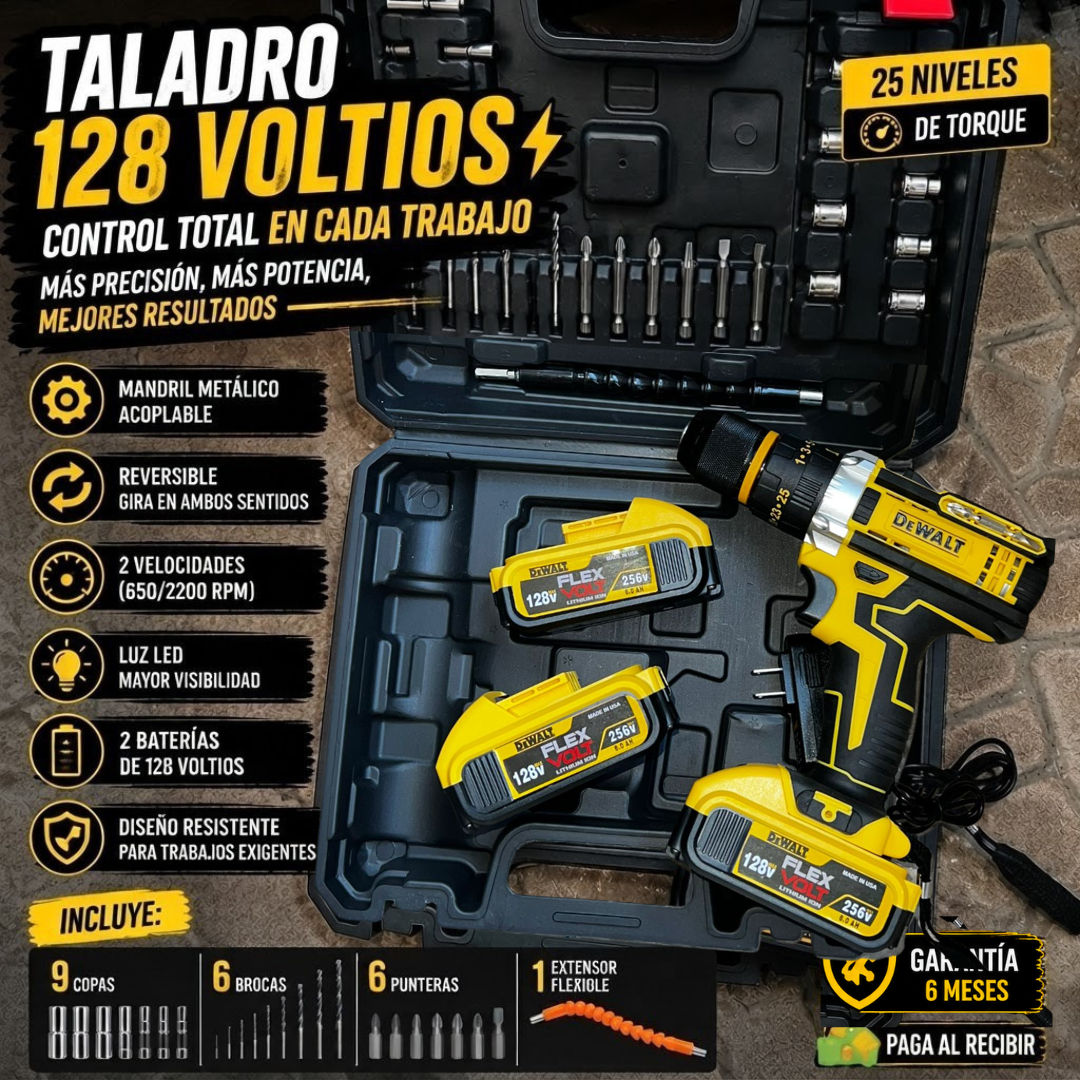 🔥 TALADRO PERCUTOR 128V