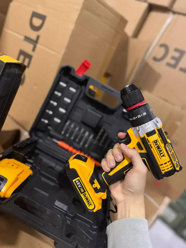 Taladro 48V Taladro Dewalt Percutor + kit Herramientas GRATIS + ENVÍO GRATIS — Solo por Tiempo Limitado