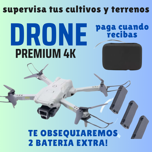 Drone Profesional 4k Doble Cámara/Wifi, con 3 baterias