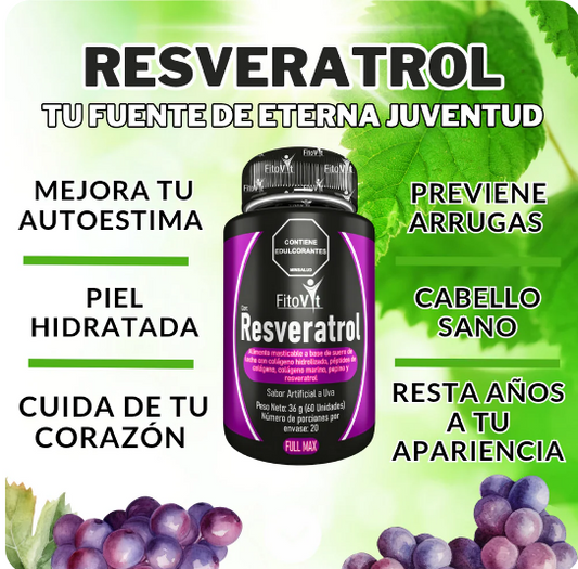 Resveratrol | Energía, Longevidad y Antienvejecimiento