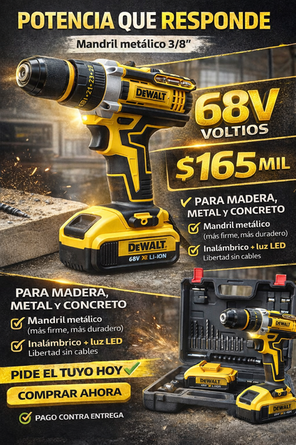 68V Ultra Power – Percutor para Obra y Hogar