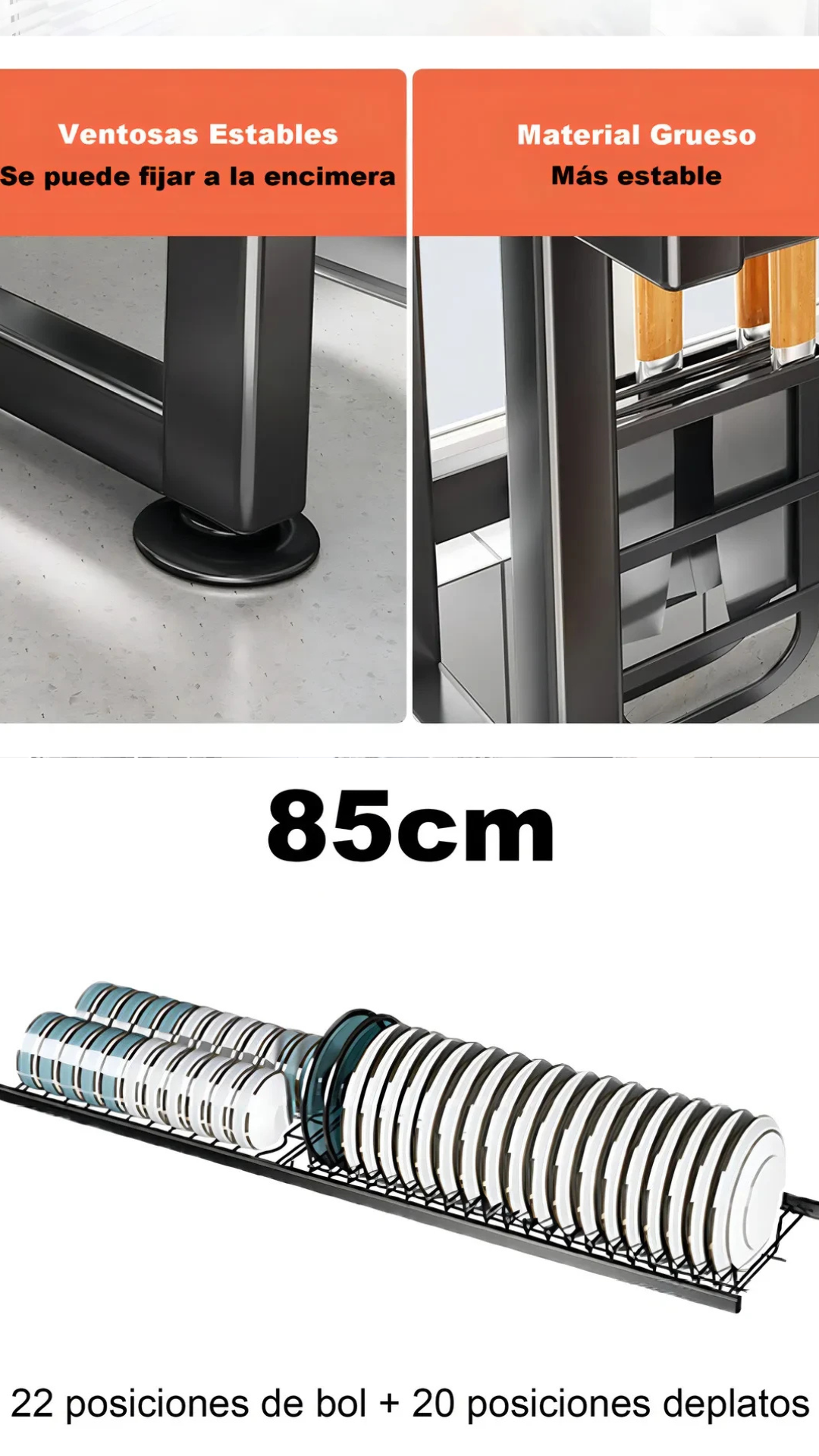 ESCURRIDOR DE PLATOS ELEGANTE CON GABINETE