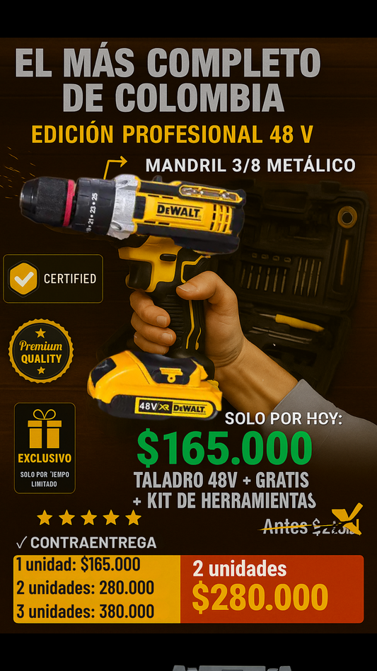 El Taladro Más Completo de Colombia – Edición limitada de 48V