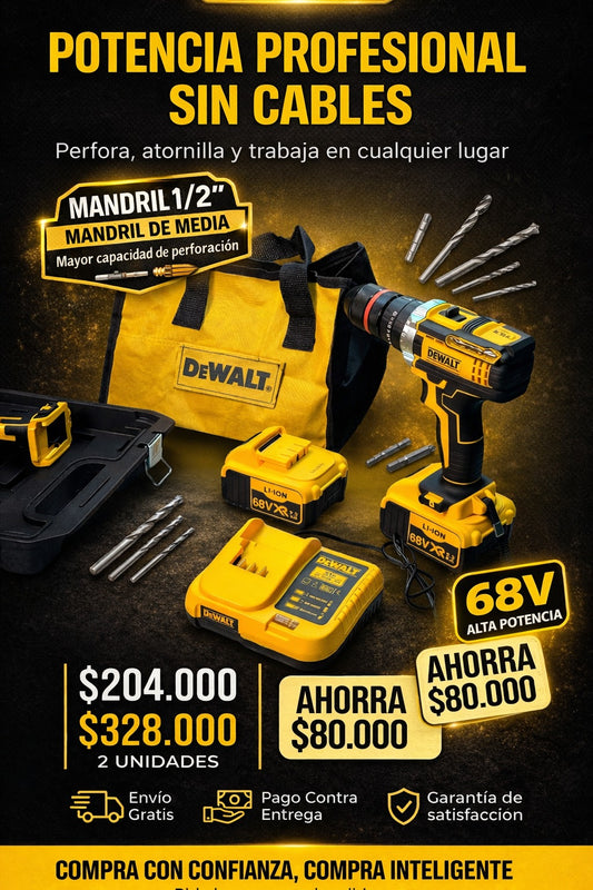 TALADRO 68 V CARGARAPIDO