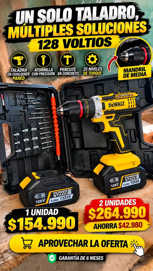 Taladro percutor de media 128V