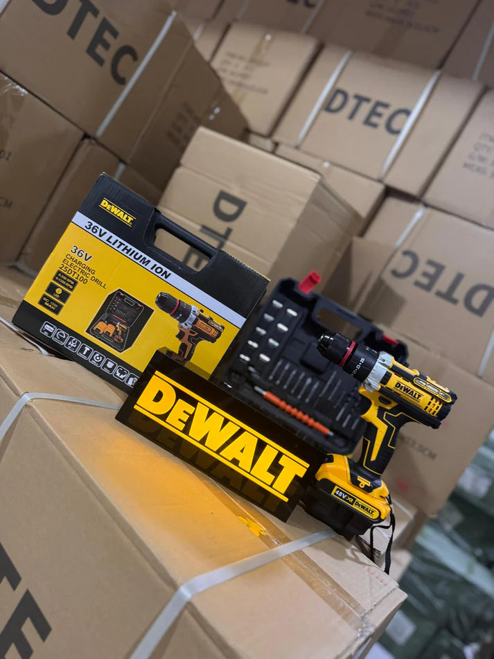 Taladro 48V Taladro Dewalt Percutor + kit Herramientas  GRATIS   + ENVÍO GRATIS —  Solo por Tiempo Limitado