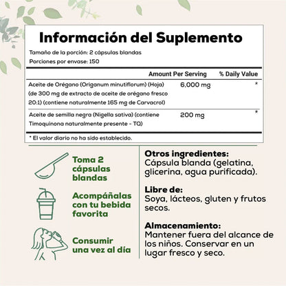 Orégano + Semilla Negra: Defensas fuertes y bienestar total