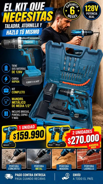 TALADRO MAKITA 128V PERCUTOR